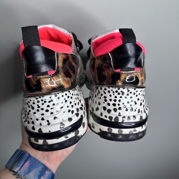 Steve Madden Cliff Coral Leopard Print Sneakers Shoes Wmns Sz 7! - Picture 4 of 8
